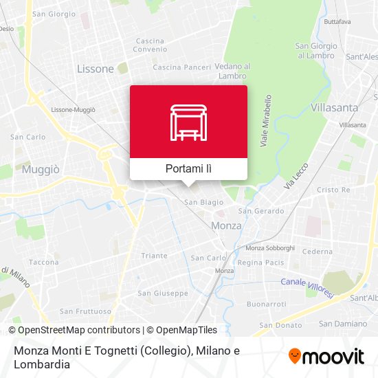 Mappa Monza Monti E Tognetti (Collegio)