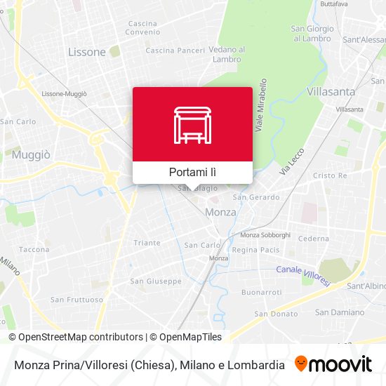 Mappa Monza Prina/Villoresi (Chiesa)