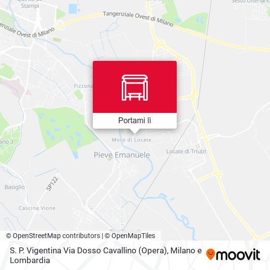 Mappa S. P. Vigentina Via Dosso Cavallino (Opera)