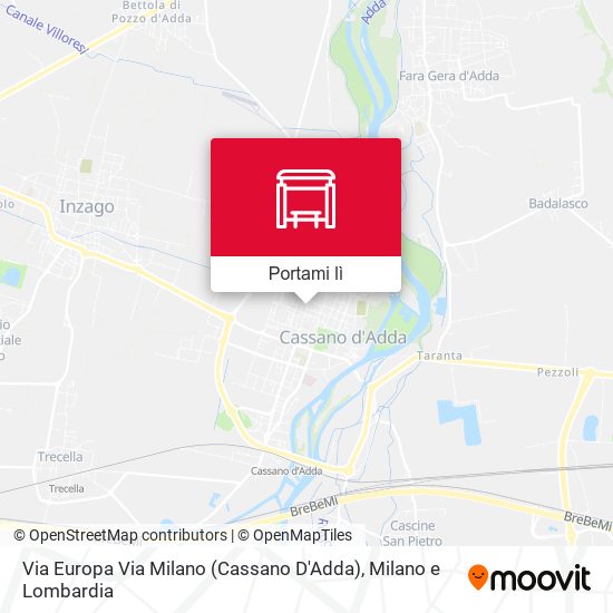 Mappa Via Europa Via Milano (Cassano D'Adda)