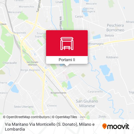Mappa Via Maritano Via Monticello (S. Donato)