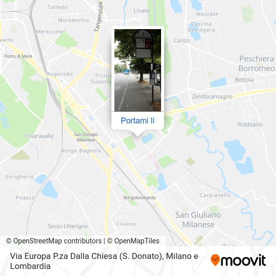 Mappa Via Europa P.za Dalla Chiesa (S. Donato)