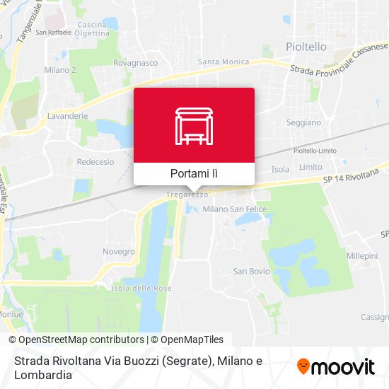 Mappa Strada Rivoltana Via Buozzi (Segrate)