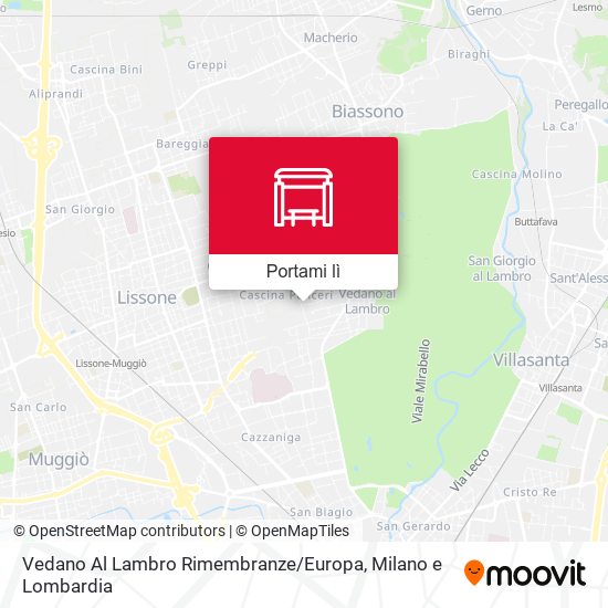 Mappa Vedano Al Lambro Rimembranze / Europa