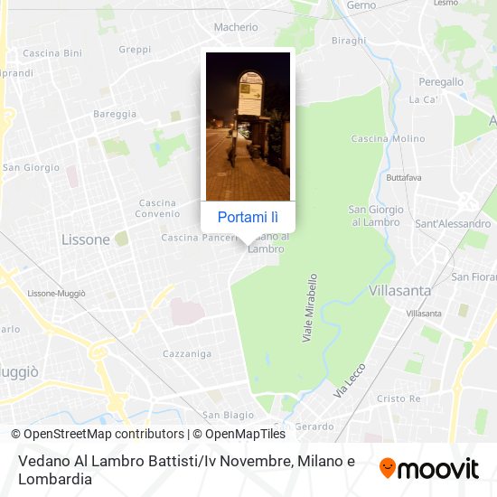 Mappa Vedano Al Lambro Battisti / Iv Novembre
