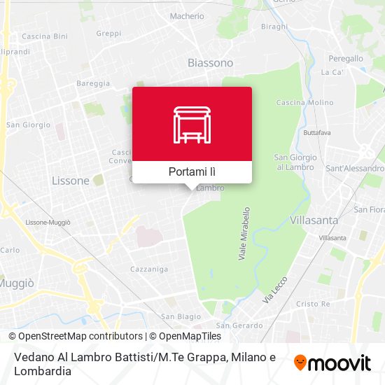 Mappa Vedano Al Lambro Battisti / M.Te Grappa