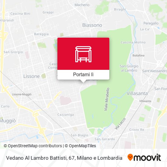 Mappa Vedano Al Lambro Battisti, 67