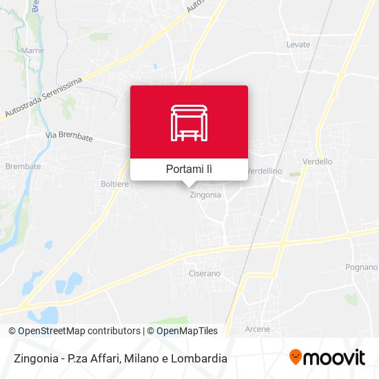 Mappa Zingonia - P.za Affari