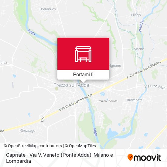 Mappa Capriate - Via V. Veneto (Ponte Adda)