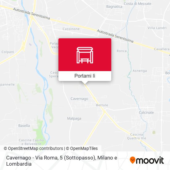 Mappa Cavernago - Via Roma, 5 (Sottopasso)