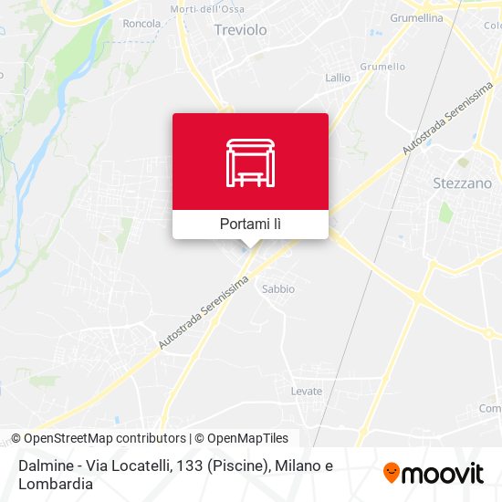 Mappa Dalmine - Via Locatelli, 133 (Piscine)