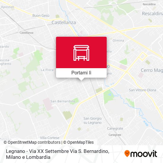 Mappa Legnano - Via XX Settembre Via S. Bernardino
