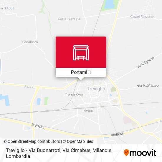 Mappa Treviglio - Via Buonarroti, Via Cimabue