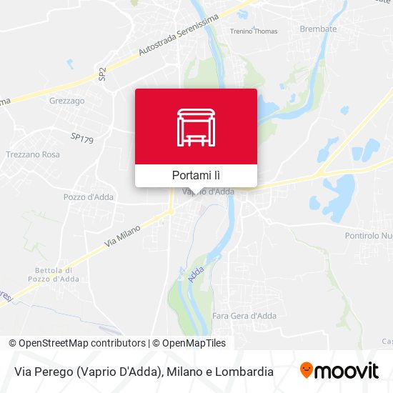 Mappa Via Perego (Vaprio D'Adda)