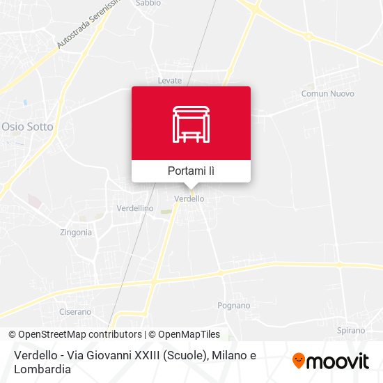 Mappa Verdello - Via Giovanni XXIII (Scuole)
