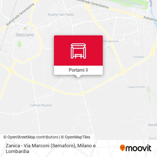 Mappa Zanica - Via Marconi (Semaforo)