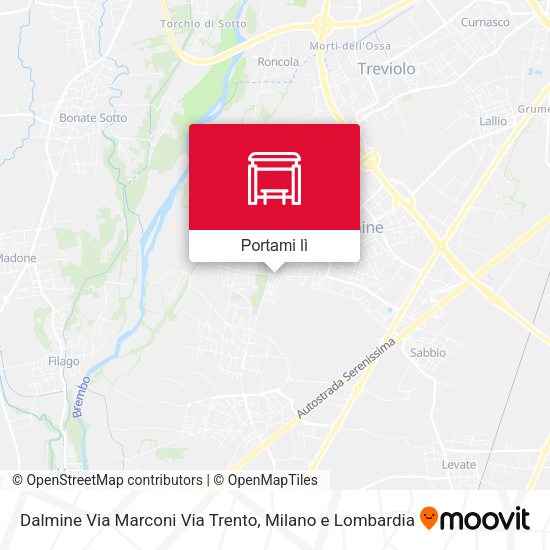 Mappa Dalmine Via Marconi Via Trento