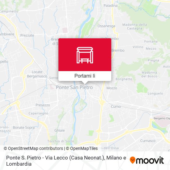 Mappa Ponte S. Pietro - Via Lecco (Casa Neonat.)