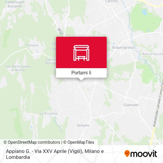 Mappa Appiano G. - Via XXV Aprile (Vigili)
