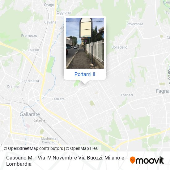 Mappa Cassano M. - Via IV Novembre Via Buozzi