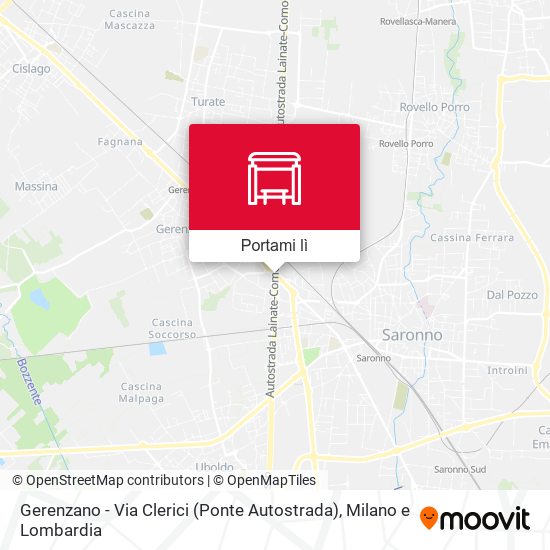 Mappa Gerenzano - Via Clerici (Ponte Autostrada)