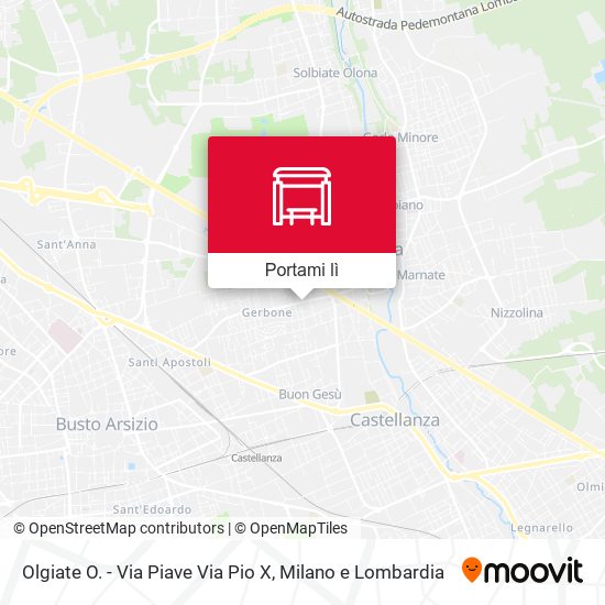 Mappa Olgiate O. - Via Piave Via Pio X