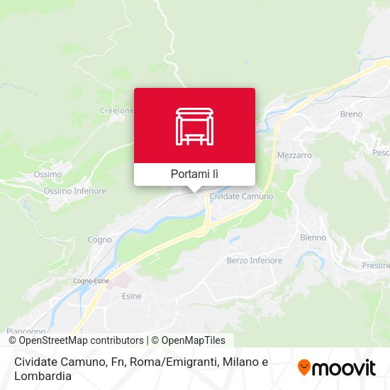 Mappa Cividate Camuno, Fn, Roma / Emigranti