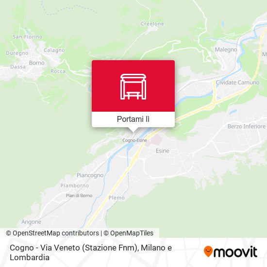 Mappa Cogno - Via Veneto (Stazione Fnm)