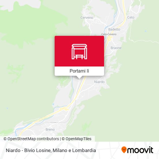 Mappa Niardo - Bivio Losine