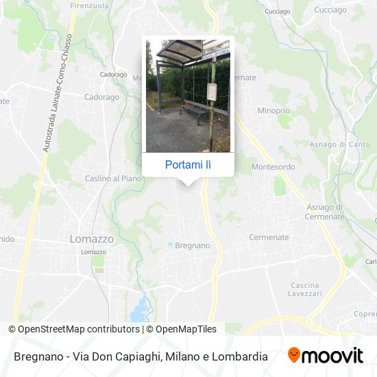 Mappa Bregnano - Via Don Capiaghi