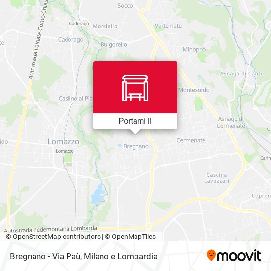 Mappa Bregnano - Via Paù