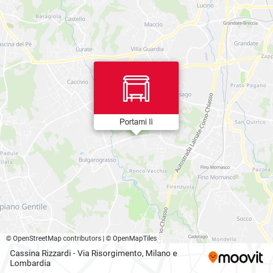 Mappa Cassina Rizzardi - Via Risorgimento