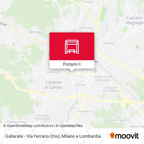 Mappa Gallarate - Via Ferrario (Itis)