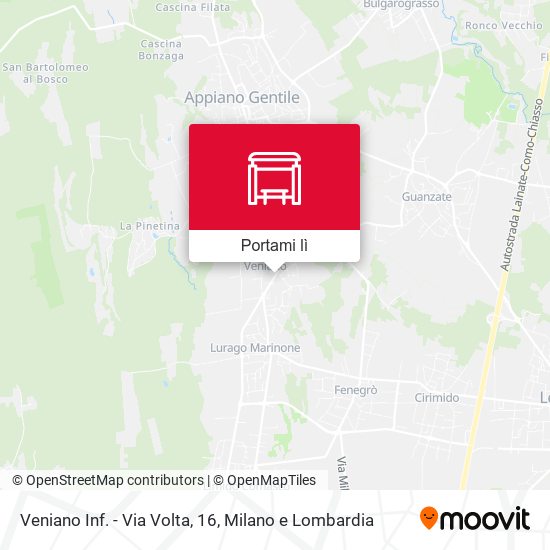 Mappa Veniano Inf. - Via Volta, 16