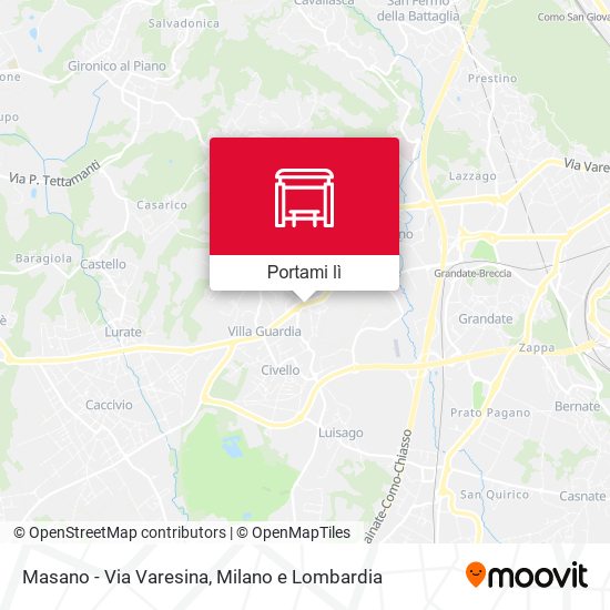 Mappa Masano - Via Varesina