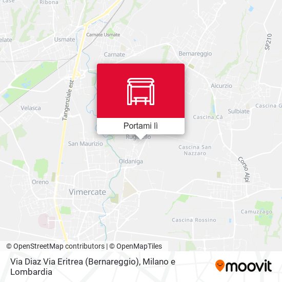 Mappa Via Diaz Via Eritrea (Bernareggio)