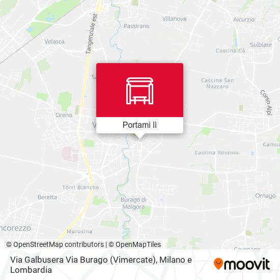Mappa Via Galbusera Via Burago (Vimercate)