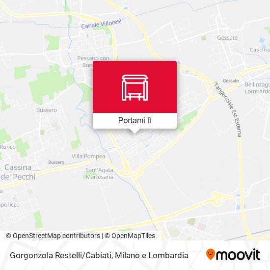 Mappa Gorgonzola Restelli/Cabiati