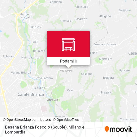 Mappa Besana Brianza Foscolo (Scuole)