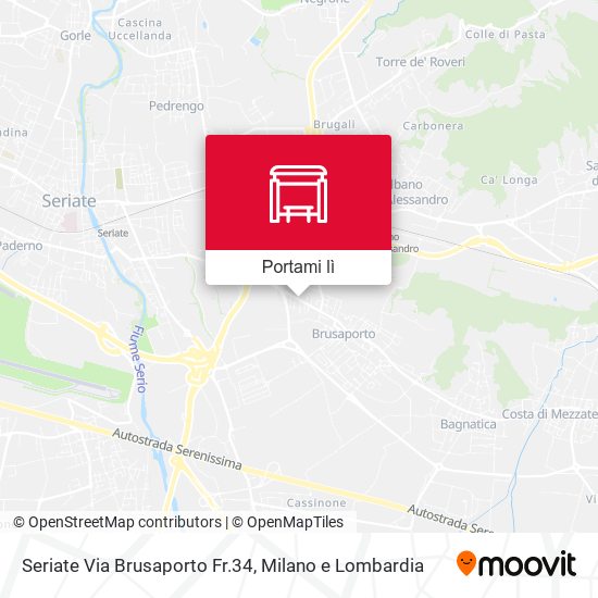 Mappa Seriate Via Brusaporto Fr.34