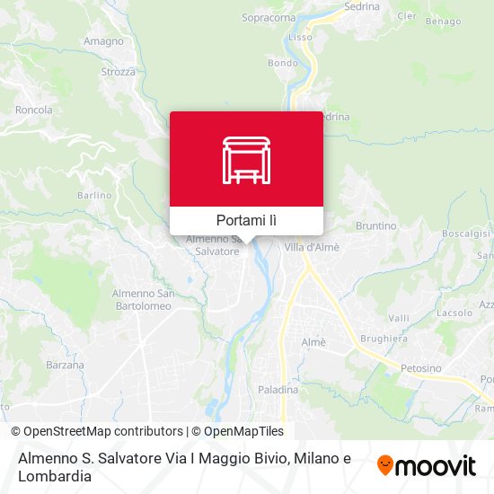 Mappa Almenno S. Salvatore Via I Maggio Bivio