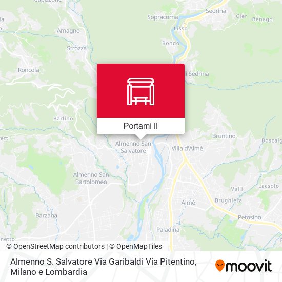 Mappa Almenno S. Salvatore Via Garibaldi Via Pitentino