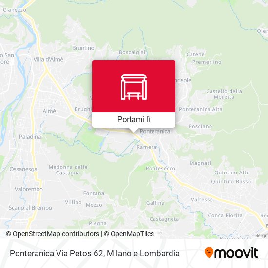 Mappa Ponteranica Via Petos 62
