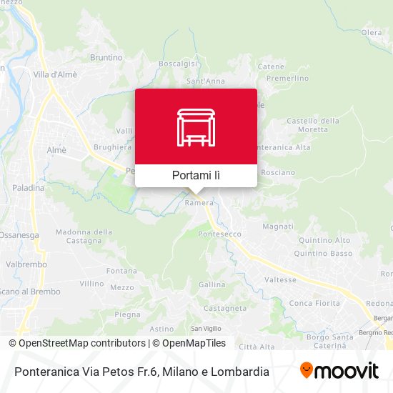 Mappa Ponteranica Via Petos Fr.6