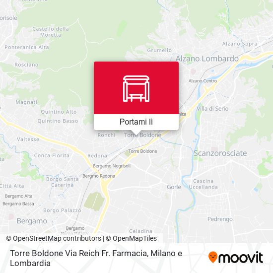 Mappa Torre Boldone Via Reich Fr. Farmacia