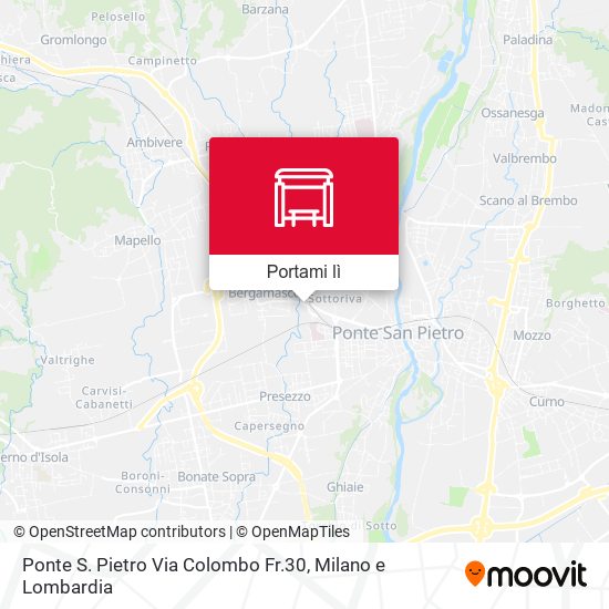 Mappa Ponte S. Pietro Via Colombo Fr.30
