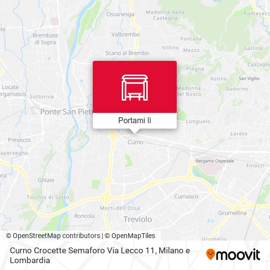 Mappa Curno Crocette Semaforo Via Lecco 11