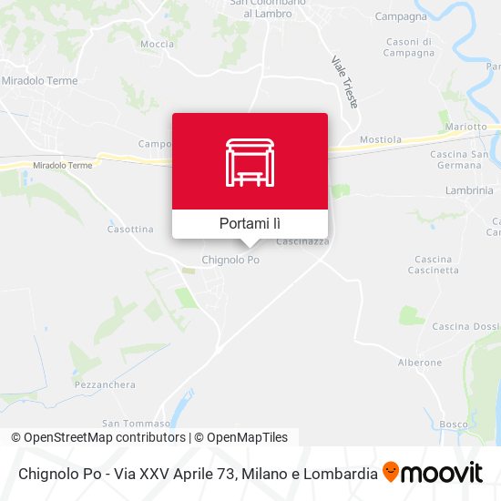 Mappa Chignolo Po - Via XXV Aprile 73