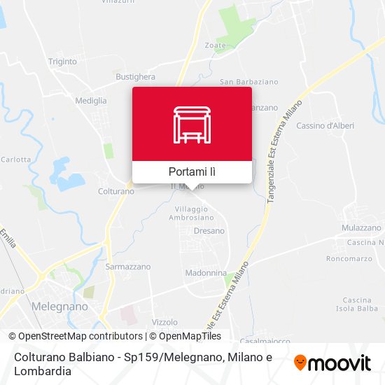 Mappa Colturano Balbiano - Sp159 / Melegnano