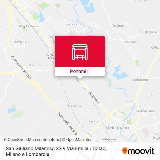 Mappa San Giuliano Milanese SS 9 Via Emilia /Tolstoj
